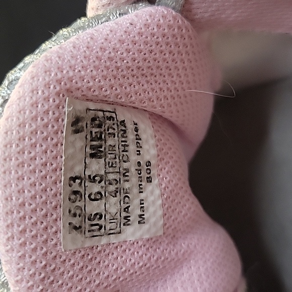 Aetrex Z593 Web Running Shoe Pink And Gray Size 6.5M Man Made Upper Sole - Picture 8 of 8